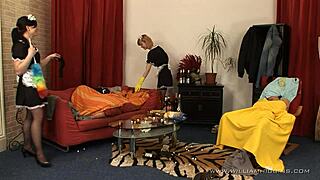 mad maids dominate with strapons in wild scene