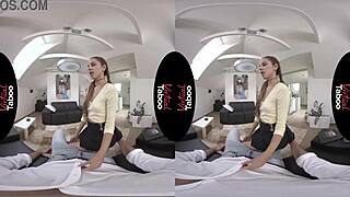 Virtual family sins with hardcore brunette POV blowjob