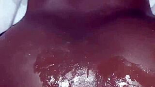 French woman masturbating and fucking her black toy