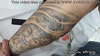 sabrina strong and german tattoo artist fulfill fan requests, brazilian latina bbw with sensual touches