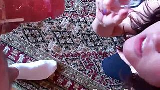 The mistress humiliates her fat slave, calling him a disgusting pig in domination.