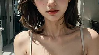 3D хентай: азиатская модель ласкает киску в больнице с ASMR!