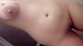 young teen sends video bathing naked showing big tits