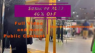 risky blowjob in clothing store with slipcouple.