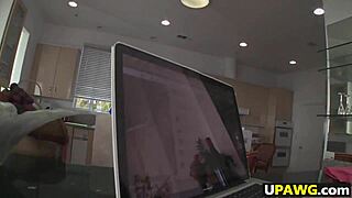 dani daniels poses with her impressive bubble butt in the scene