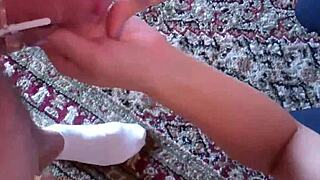 this chastity device prevents jerking off in femdom bondage