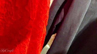 risky blowjob in clothing store with slipcouple.