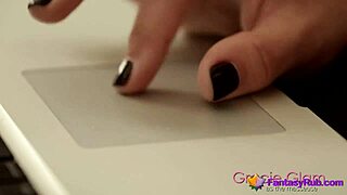 Lesbians intensely finger oiled asses during horny massage.