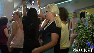 group sex party with striptease and facial jizz?