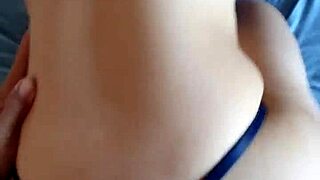 My wife moans loudly on all fours during hardcore creampie action
