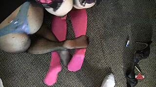 double footjob leads to messy cumshot fun