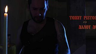 babe captured and restrained by bounty hunter in intense interrogation session