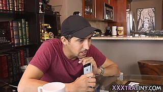 little teen 18+ milks cock