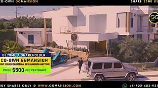 blonde latina friends indulge in lesbian masturbation at ggmansion.