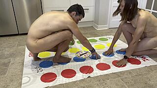 Let's have some fun playing twister in the nude on our date