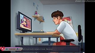 I spy busty stepsister jenny squirting on webcam in next room