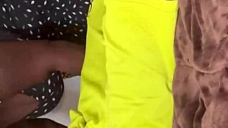 Ebony slut sucks roommate's cock intensely in dorm creampie