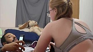 Strawberry Sucks My Big Black Cock Nasty