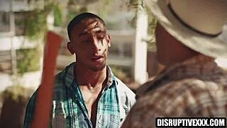 Black Cowboy Fucks White at Camp