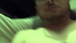 big guy bursts in shower