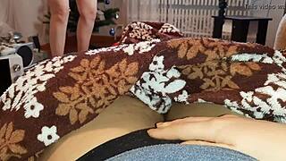 Hey, I spied on my web model girlfriend masturbating to lesbian illusions