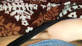 Hey, I spied on my web model girlfriend masturbating to lesbian illusions