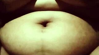 Horny Indian wife masturbates showing pussy and big boobs while husband absent