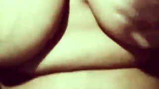 Horny Indian wife masturbates showing pussy and big boobs while husband absent