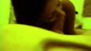 Sexy Latina Teen Gives Blowjob To Older Man