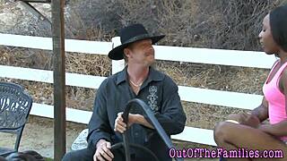 Black Stepdaughter Receives Intense Ramming With Blowjob And Fingering!