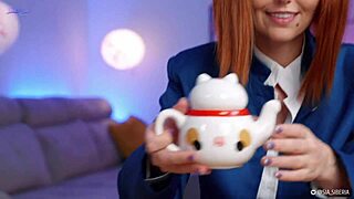 in this homemade scene, nobara kugisaki gets a close-up double penetration, with her big tits bouncing and wet pussy involved