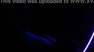 I had intense sex with Carrie B, her small tits glowing in blacklight