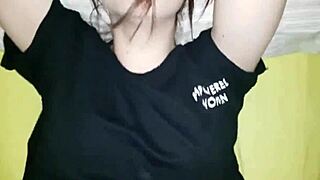 Beautiful brunette amateur crossdresses during intense sex