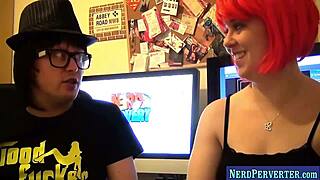 Is The Nerd Perverting The Pornstar's Boobs?