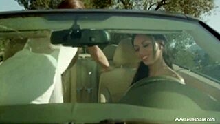 Calista And Sherry's First Time Lesbian Arousing Moment With Glamour Toys And Masturbation