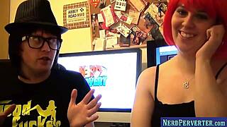 Is The Nerd Perverting The Pornstar's Boobs?