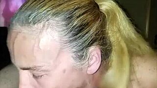 Slut wife masters deepthroat and face fucking techniques