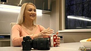 Filming My BFF Sucking Cock Hard in Bed Before Riding Me Wild