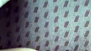 i feel so naughty pissing against my car seat