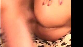 Amateur brunette in homemade double anal penetration