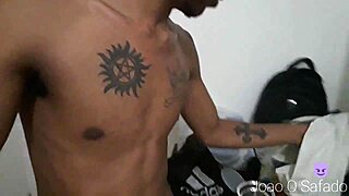 Young amateur guy bathes and shaves while exposing himself at home, teasing with masturbation.