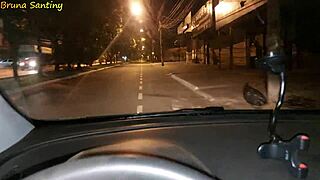 Gave a ride to a hot Latina shemale and she fucked me in gratitude