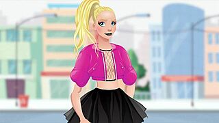 Sara Blonde takes two cocks in deepthroat