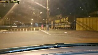 Gave a ride to a hot Latina shemale and she fucked me in gratitude