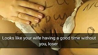 음란한 아내가 연인의 손에 정액통으로 변신