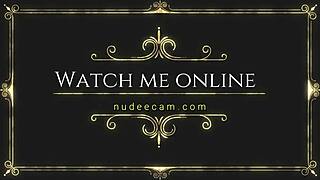 webcam girl performs solo softcore show