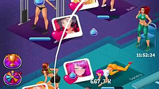 Adoro malhar na academia quente com vibes hentai anime por todo lado