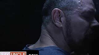 Straight stepdad gets blowjob from gay stepson!