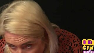 Pretty tattooed blonde MILF having cfnm fun