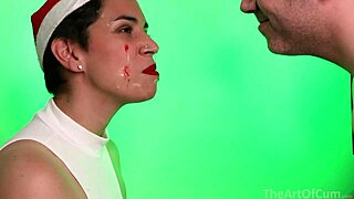 Celebrating christmas in 2021. Festive activities with friends.